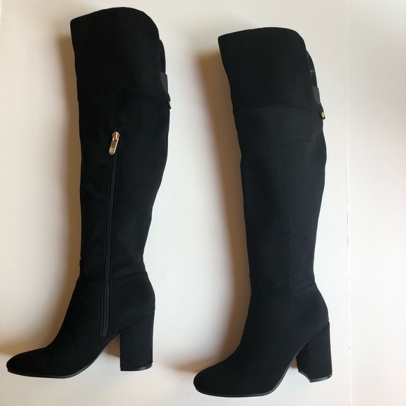 Tommy Hilfiger Black Neela2 Knee High Riding Boots - Picture 4 of 16